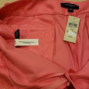 Slacks, silky look and feel...Salmon color